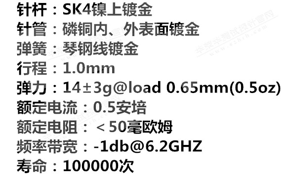 026-BJ-5.7L、BGA雙頭探針、測試探針